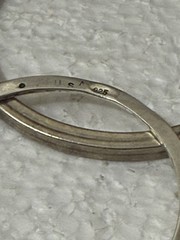 6 Sterling Silver & 1 Brass Bangle Bracelets 91 Grams Silver Marked/Tested