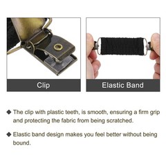 3pcs Dress Cinch Clips, Tightener Dress Back Cinch Clip Black/White/Gray(Bronze)