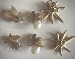 Lovely Small Vintage Collection of Signed Sara Coventry Clip on Earrings/3 Pair