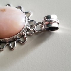 VINTAGE COLLECTIBLE STERLING SILVER 925 PENDANT, 2″ GENUINE STONE