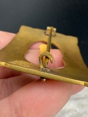 Vintage Sash Brooch Pin Buckle Victorian Gold Tone