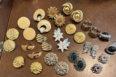 Lot of 16 Pair of a Variety of Clipon Earrings
