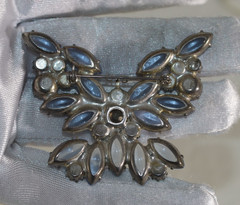 Fab Vintage Rare Juliana DeLizza & Elster Faux Turquoise Blue Butterfly Verified