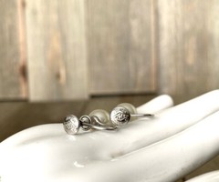 Earrings Gold Filled Faux Pearl Screw Back Signed JMS Vintage