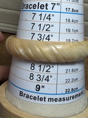 Vintage Bangle Creamy Iridescent Bracelet 8 Inches. As Pictured