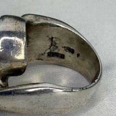 Vintage Taxco Sterling Silver Wave Ring Mexico Modernist Abstract Heavy 22 Grams