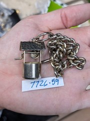 Vintage MARINO Large Jumbo Charm 7.75″ Bracelet Wishing Well Silver Tone