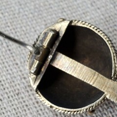 Antique Etruscan Revival Pin Brooch c 1900 Gold Russian Hallmark Granulation