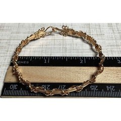 Vintage 10k Womens Gold Plated Twined Bracelet 6.1G- Very Good Condition!