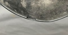 vintage ornate handmade Moroccan sterling silver filigree cuff bracelet signed