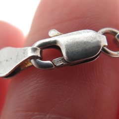 925 Sterling Silver Vintage Italy Flat Anchor Mariner Link Bracelet 7″