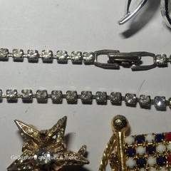 Vintage Costume Jewelry brooch Lot + Etc Rhinestones Earrings bracelet Necklace