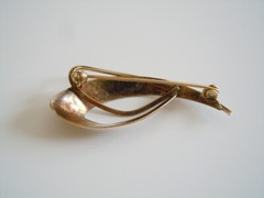 Vintage Brooch AM Double TEKA Theodor Klotz Doublé 3.5 G / 4.9 X 2.1 CM