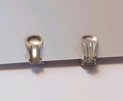 Landau Vintage Clip On Earrings Silver Pave