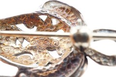 Vintage Jezlaine Sterling Silver 925 Cat Mouse Brooch Pin