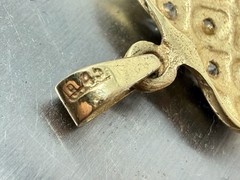 Vintage 585 14K Yellow Gold Diamond Heart Shaped Charm or Pendant 2.7 Grams