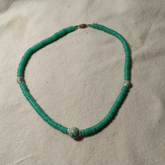 Vintage Faux Turquoise 15-inch Beaded Necklace