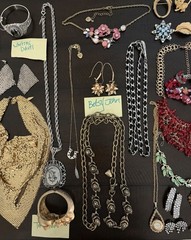 JEWELRY LOT Givenchy Swarovski Tortalani Whiting Davis Necklace Pin Necklace