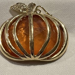 Napier Brooch Pin Halloween Orange Fall Pumpkin Autumn Clasp Jewelry Accessory