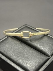 Vintage Sterling Silver Hook 7″ Clasp Bangle Bracelet 10 Grams Mexico F24
