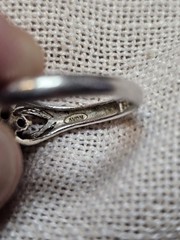 Vintage 925 Silver Ruby Cubic Zirconia Avon Heart Fashion Ring