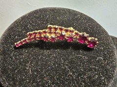 Multiple Stone Red Gemstone Brooch