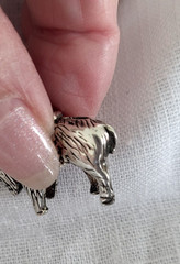 Vintage Sterling Silver Native American Buffalo Bison Pendant RARE