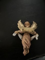 Christmas Angel Brooch. Fontanini. Signed. 1990 Italy