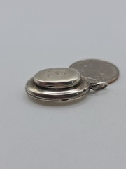 Vintage Sterling Silver 925 Monogram R Double Oval Locket Pendant 7.5g