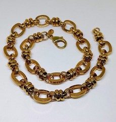 Vintage Francesca Visconti Chunky Gold Tone Chain Heavy Link Choker Necklace 20”