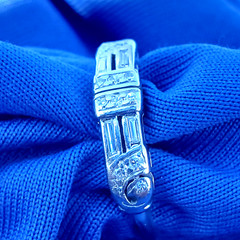 Original EARTH MINED DIAMOND Deco Wedding BAND Antique SOLID PLATINUM Ring S 5.5