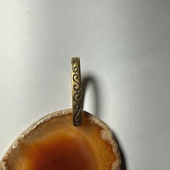 Pendant Agate Red Orange Huge 75mm Long 51mm Wide Vintage