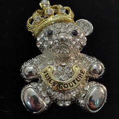 Vintage: Juicy Couture Bear Pendant with Rhinestone Accents