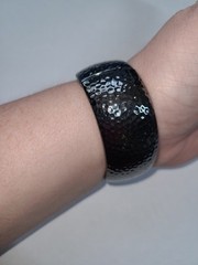 Gun Metal Hammered Cuff Bracelet Open Wide Boho Retro WOMEN Jewelry
