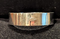 Stunning Sterling Silver 925 Modernist Bracelet Clasp & Hinged 72.7g Mexico