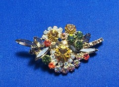 Juliana Pink Rhinestone Brooch Earring Set