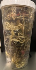 Gold Tone Unsigned Costume Jewelry Lot Variety Mix Wearable