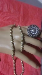 Silver Toned Vintage Jewelry Lot 1 Size Fits All Chunky Ring Necklace & Bracelet