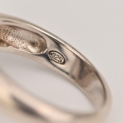 Original Vintage Sterling Siilver Zirconia Moissanite Gemstone Pave Heart Ring