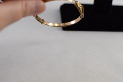 Antique Victorian Rolled Gold Floral Expandable Bangle Bracelet Read