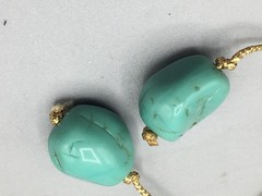 Miriam Haskell 26″ Turquoise Necklace w/2-5″ Pendants Vintage