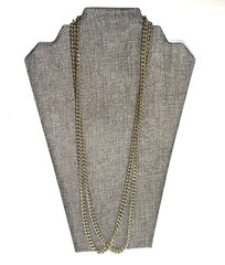 Vintage Necklace Goldtone Chainlink Made in Germany Opera Length 56″ Lightweight