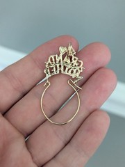 Vintage Sterling Silver 925 Gold Vermeil #1 Grandmother Charm Holder Pendant GUC