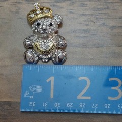 Vintage: Juicy Couture Bear Pendant with Rhinestone Accents