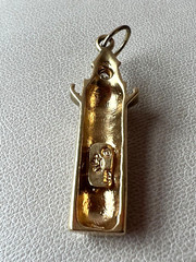 VINTAGE 14K GOLD DIAMOND LIGHTHOUSE CHARM PENDANT SOLID CUSTOM MADE NAUTICAL