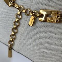 Vintage Monet Gold Tone 3-Strand Necklace Adjustable Length 16-18”