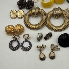 15 Pairs Of Vintage Clip On Earrings Variety Of Styles & Colors 1980’s, 1990’s
