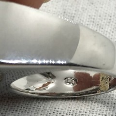 Vintage Signed LL 925 Sterling Silver Aqua Rhinestone Crystals Ring Varied sizes