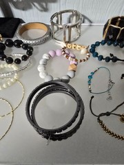 Mixed metal materials lot of 34 bracelets
