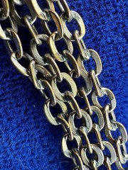 Antique Victorian Gold Filled Watch Chain 50″ W&S Star Moon Clasp